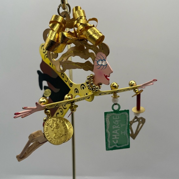 KAREN ROSSI SILVESTRI Flight "Charge It" Multicolor Metal Ornament - Picture 2 of 5